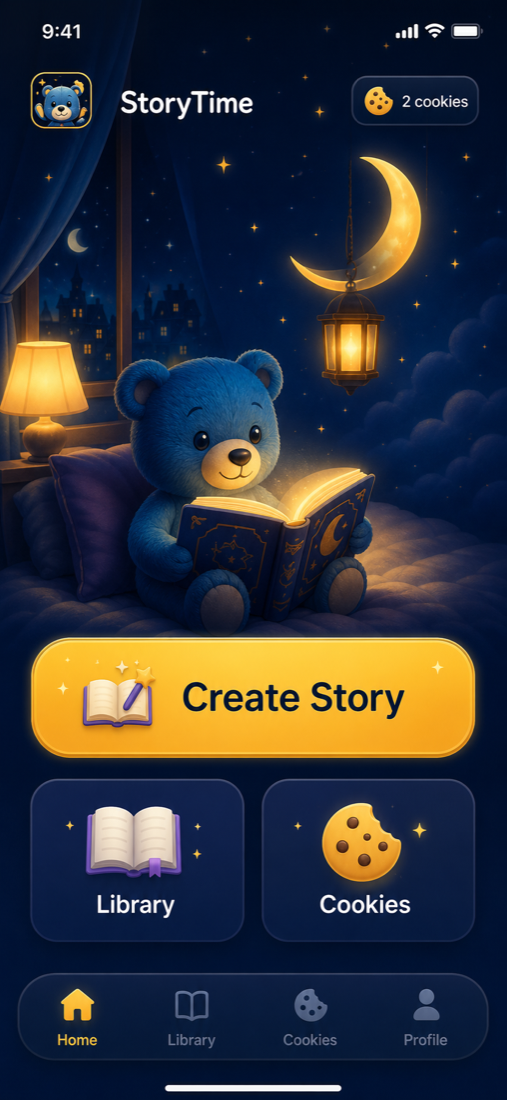 StoryTime Home screen preview